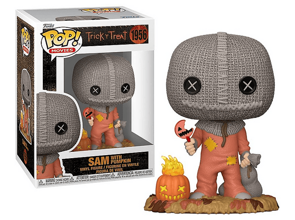 Figura Funko Pop! - Movies: Trick or Treat - Sam with pumpkin, 9 cm, Vinilo