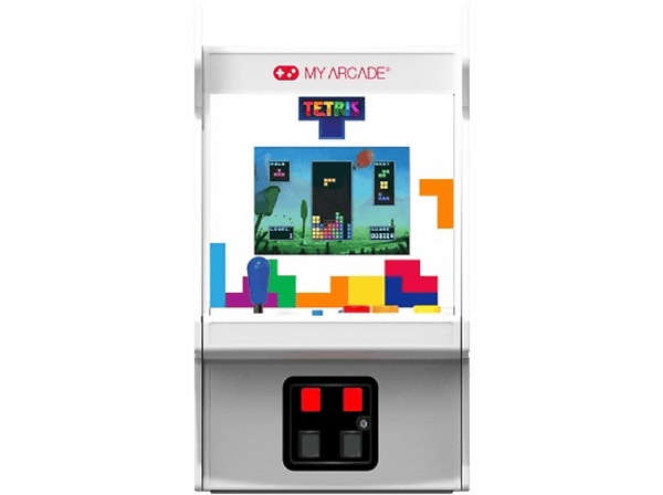 Consola retro - My Arcade Micro Player Tetris, Pantalla color 2.75",  Altavoz incorporado, Blanco