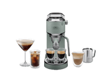 Cafetera express - De'Longhi EC890.GR Dedica Duo Cold Brew, 15 bar, 1450 W, 1.1 l, Capacidad para 2 tazas, Verde jade