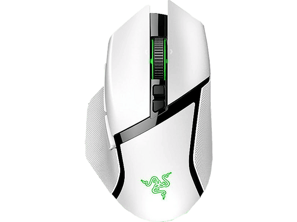 Ratón gaming - Razer Basilik V3 X Hyperspeed, Inalámbrico,  18000 dpi, 9 controles programables, Blanco
