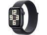 Apple Watch SE (2024), GPS, 40 mm, Caja de aluminio Medianoche, Vidrio delantero Ion-X, Correa Loop deportiva Tinta