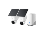 Cámara de vigilancia IP - Eufy SoloCam E42 2+1 kit, UHD 4K, 3840 x 2160 píxeles, Función de visión nocturna, Blanco