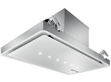Campana grupo filtrante - Bosch DRC99PS20, Decorativa, Isla, 5 velocidades, 268 W, 640 m3/h, 41 dB, Control remoto, LED, Inox