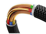 Cable USB - Baseus Dura, Lightning - USB, 100 cm, 2.4A, Carga rápida, Rojo y Negro