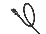 Cable USB - Baseus Dura, Lightning a USB-C, 100 cm, 20W, Carga rápida, Ultrarresistente, Negro y Dorado