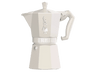 Cafetera tradicional - Bialetti Moka Exclusive, Aluminio, Hasta 3 tazas, Crema