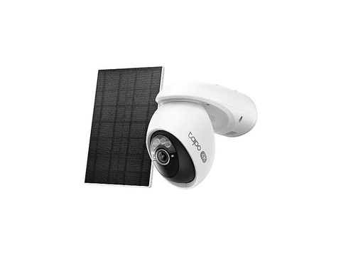 Cámara de vigilancia IP - TP-Link TC92 KIT, UHD 4K, Wi-Fi Solar con batería recargable y Detección IA, Función de visión nocturna, Blanco