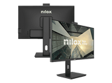 Monitor gaming - Nilox NXM24RWEB0265, 23.8 Full-HD, 120 Hz, 4 ms, IPS, Altura Ajustable, USB-C, Webcam Integrada, Negro