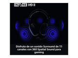 Auriculares gaming - Sony INZONE H9 II, Inalámbricos, Noise Cancelling, Fnatic, Micrófono, IA, 30h, Bluetooth/LE/2,4 GHz, Ligeros, PC, WHG910N, Negro