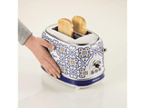 Tostadora - Ariete Capri, 810 W, 2 Ranuras, 2 Rebanadas, 6 Niveles de Tostado, Azul/Blanco