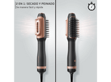 Moldeador - Rowenta Reverso CF9840F0, 2 en 1, 1200 W,  2 velocidades, 2 temperaturas, Cabello húmedo y seco, Seca y moldea,  Negro