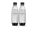Botella - SodaStream Fuse 1L Negro Twin Pack, Compatible con Spirit, Terra, Art, Duo, Enso, Transparente/Negro