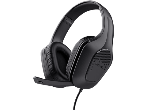 Auriculares gaming - Trust GXT 415 Zirox, Con Cable, Circumaurales, Booster Black