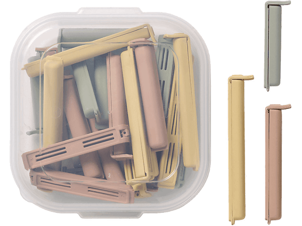 Pinzas de cocina - CMP Paris 77919 Set 24 pinzas, 3 medidas, Plástico, Multicolor