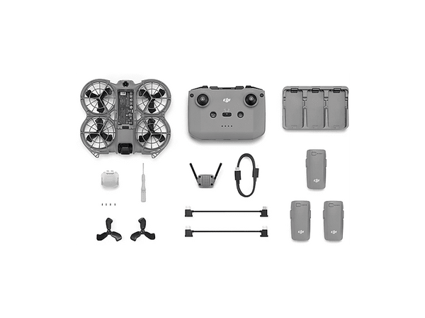 Dron - DJI DJI Neo 2 Fly More Combo, Sensor CMOS 1/2” 12 MP, 19 min Autonomía, WiFi, 19 GB Memoria, Gris