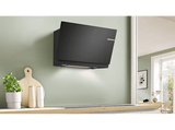 Campana decorativa - Bosch DWK81AN60, Serie 6, 4 velocidades, 432 m³/h, Home Connect, Conexión Placa - Campana, 79 cm, Cristal negro