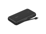 Powerbank - Belkin BPB024hqBK, 20000 mAh, 1x USB-C, Cable Integrado, Carga Rápida, 30W, Negro