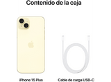 Apple iPhone 15 Plus, Amarillo, 256 GB, 5G, 6.7  Pantalla Super Retina XDR,  iOS, Chip A16 Bionic