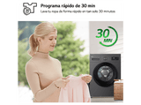 Lavadora carga frontal - LG F4A10S8NDK, 8 kg, 1400 rpm, 8 programas, Grafito Silver