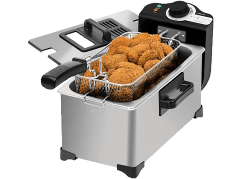 Freidora - Cecotec CleanFry 3 L Full Inox, 2000 W, 3 l, Modo ECO, Programable, GMCore, 5 presiones, Inox