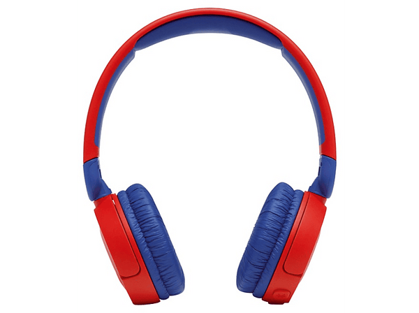 Auriculares infantiles - JBL JR310BT, De diadema, BT, Hasta 30 horas, Micrófono, Rojo y Azul