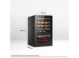 Vinoteca - Haier HWS49GA , Air Flow Natural  Sistem, Temperatura 5º - 20º, 49 botellas,  Iluminación LED 3D,  Wi-Fi , Negro