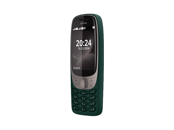 Móvil - Nokia 6310, Verde, 16MB Capacidad Memoria, 8MB RAM, 1450mAh, S30+, IPS, 2.8” QVGA, Bluetooth, Radio,