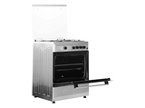 Cocina a gas - KOENIC KFC 2421-4, 4 Zonas, Horno, Gas Butano, Libre instalación, Plata