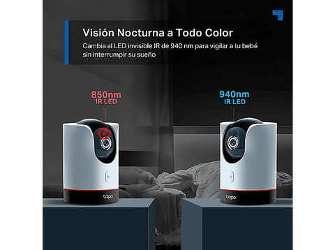 Cámara de vigilancia IP - TP-Link Tapo C225, 2K QHD, Detección Inteligente IA, Visión nocturna, Blanco