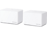 Sistema WiFi Mesh - Mercusys Halo H80X, 3000 Mbps, MU-MIMO, WiFi 6, Hasta 460m², 150 Dispositivos, Blanco