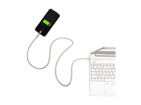 Cordón para móvil - Panda Lanyard, 1.2m Cable, USB-C, Goma, Carga rápida, 60W, Canela