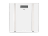 Báscula inteligente - Jata HBAS2532, Memoria para 8 personas, Máx. 180 kg, Pantalla LCD, Blanco