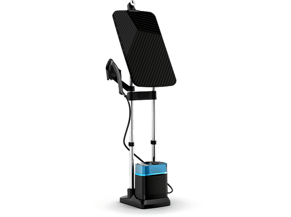 Cepillo de vapor - Rowenta Ixeo Power QR2022D1, 2170 W, 5 bar, 200 g/min, 1.1 L, 3 niveles de vapor, 3 posiciones, Apagado automático, Negro y azul