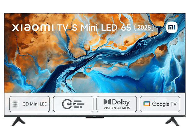 TV Mini LED 65" - Xiaomi TV S Mini LED 65 2025, UHD 4K, Smart TV con Google, 144 Hz, Gris cepillado