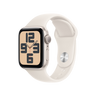 Apple Watch SE (2024), GPS + Cellular, 40 mm, Caja de aluminio Blanco estrella, Vidrio delantero Ion-X, Correa deportiva Blanco estrella, Talla M/L