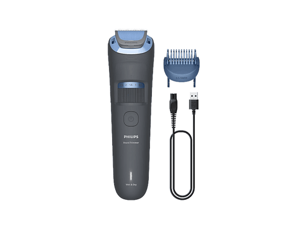 Barbero - Philips BT3617/15, 60 min Autonomía, Cuchillas autoafilables,  Wet & Dry, Longitud 0,5-10 mm, Pizarra oscuro