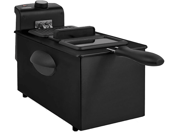 Freidora - Princess 182731, 2000 W, 3 l, Zona Fría, Calentamiento Rápido, Acero inoxidable Negro