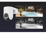Cámara de vigilancia IP - Ezviz HB8 Lite, 2560 × 1440, Función de visión nocturna, IP65, 5.200 mAh, Seguimiento Automático Inteligente, Blanco
