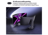 Monitor gaming - LG UltraGear™ 45GX950A-B, 45 5K2K, Dual Mode (165/330Hz), 0.03 ms, OLED, VA curvo 800R, 2x HDMI, HDR10, Morado grisáceo