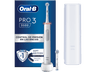 Cepillo eléctrico - Oral-B Pro 3 3500, Estuche de viaje, Sensor de presión, 2 Recambios, Blanco