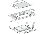 Placa inducción - Miele KM 7360 FL, 3 zonas, Zona grande 14-28 cm, 62 cm, ComfortSelect, Negro