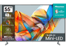 TV Mini LED 55" - Hisense 55U6KQ, UHD 4K, Quantum Dot Colour, Dolby Vision & Atmos, Gris