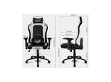 Silla gaming - Drift Rubius White, Carga máx. 150 kg, Reposabrazos 4D, Blanco