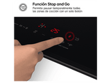 Placa inducción - LG CI5Z2420BN, 3 Zonas, Zona grande de 28 cm, 59 cm, Función Stop & Go, Negro