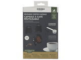 Cápsulas monodosis reutilizables - CMP París KA4556, 3 capsulas de polipropileno de café, Compatible con Nespreso, Negro