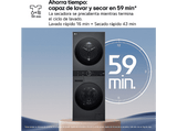 Lavadora secadora - LG WT1210BBF, 12/10 kg, WashTower™, TurboWash™,  Inox grafito