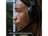 Auriculares gaming - Logitech G Astro A10, Diadema, Con cable, Para PS4/PS5, Micrófono volteable para silenciar, Control de volumen integrado, Negro