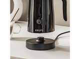 Espumador de leche - Krups XL1008, Interior acero inoxidable, Base giratoria 360º, Negro