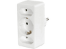 Ladrón de enchufes - Hama 00223215, 250V, 3680W, 1x Enchufe con contacto a tierra, 2x Enchufes europeos, Blanco