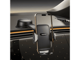 Soporte de móvil para coche - Baseus PrimeTrip Air Clamping, Con ventosa ultrapotente, Giro 360º, Amortiguación y estabilidad, Universal, Negro